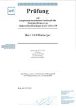 Fachkraft für Errichterfirmen von Einbruchmeldeanlagen gemäß VdS 2130